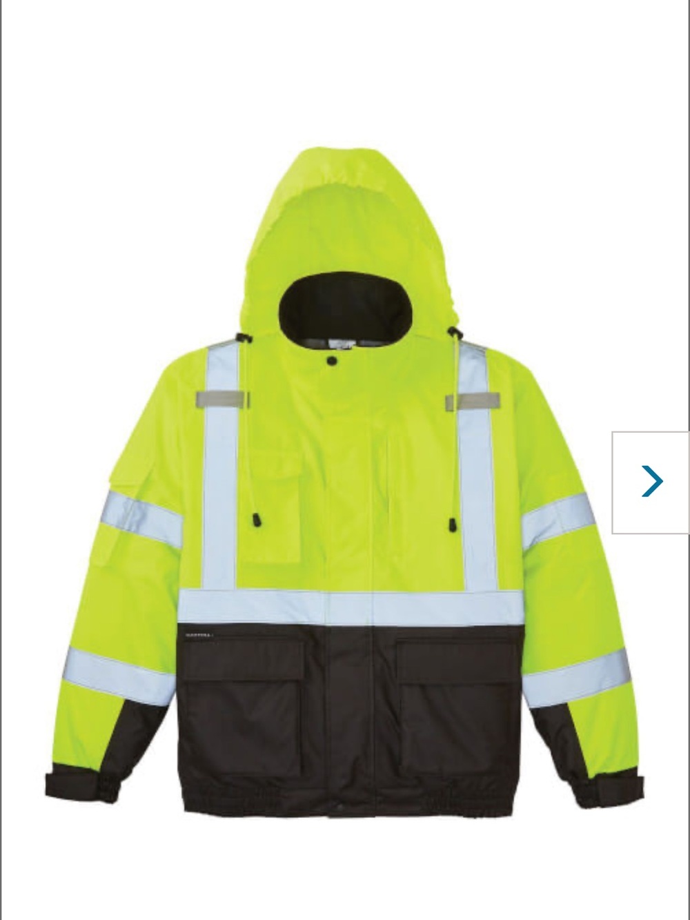 High-Visibility Hooded Rain Jacket - Neon Yellow/Black